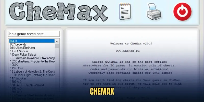 CheMax là phần mềm hack chuẩn